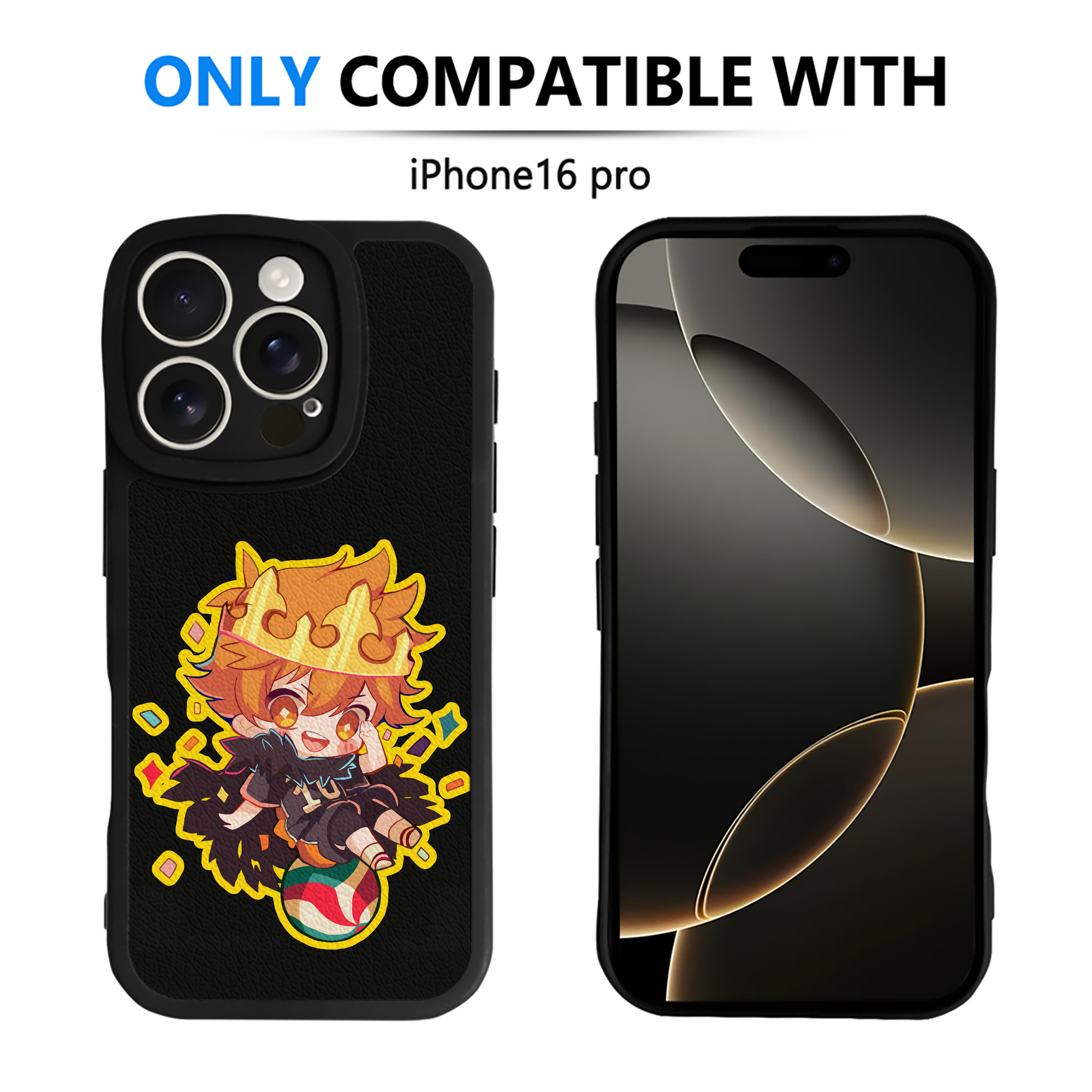 （画像用） ハイキュー!! Haikyu!! 【iPhone 16シリーズ対応】シリコンスマホケース（レザー調） 材質：シリコン